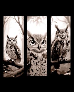 The owl watching every move - Set of Bookmarks 3d model