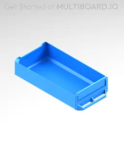 2x1x3.5 LU - Labelled - MultiBin Simple Drawer 3d model