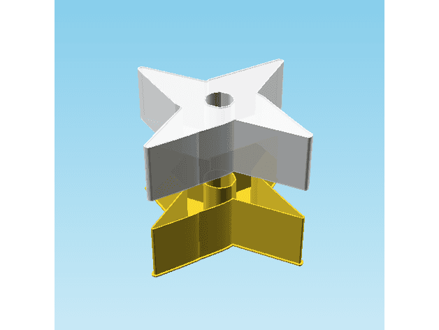Shuriken 002E, nestable box (v2) 3d model