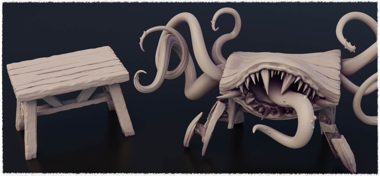 Peasant Table Mimic 3d model