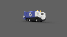 Garbage Truck with Real Mechanisms 3d model