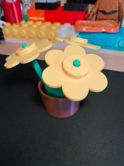 Brick Flower Coaster Set 3d model