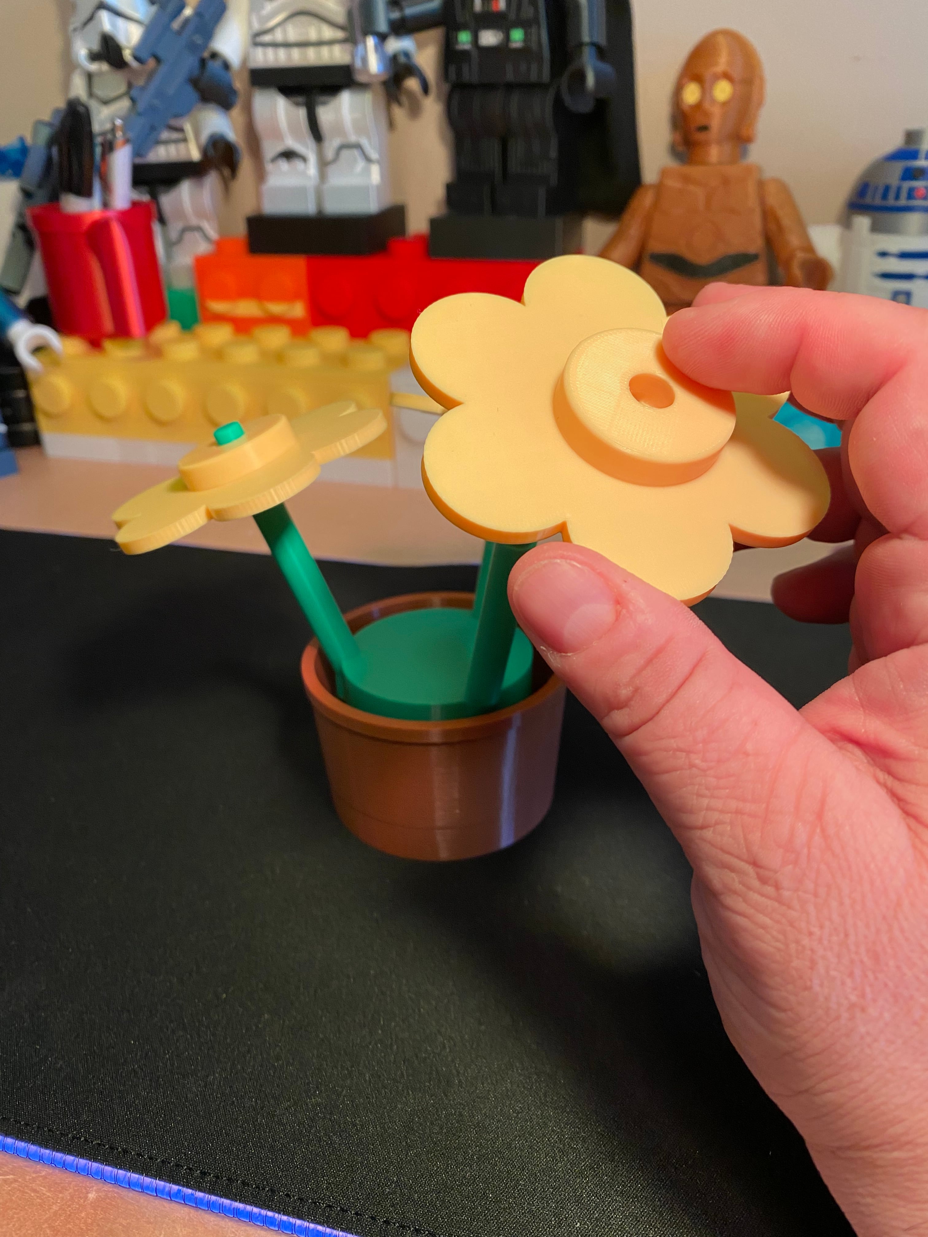 Brick Flower Coaster Set 3d model