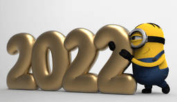 New Year Minion- 2022 3d model