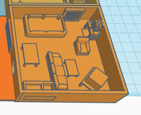 Bomb Shelter Living Room 3d model