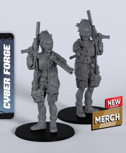 Boneca - With Free Cyberpunk Warhammer - 40k Sci-Fi Gift Ideas for RPG and Wargamers 3d model