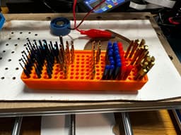 Gridfinity 1/8th inch router bit holder 3d model