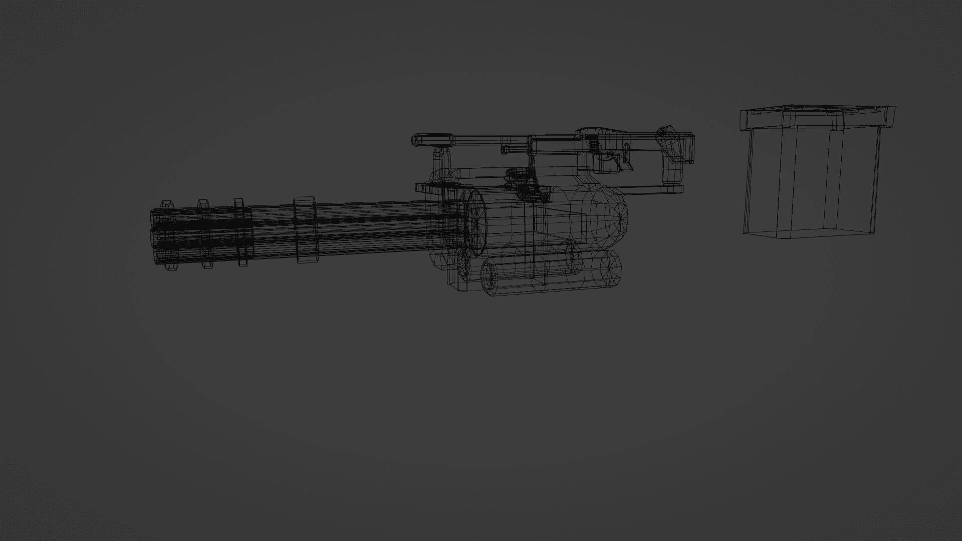 LOW POLY 240B AND MINIGUN FOR GAME ASSET OR 3D PRINT 3d model