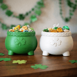 Pot of Gold STL File – Money Pot Candy Jar, Coin Bank and Desk Organizer 3d model
