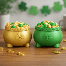 Pot of Gold STL File – Money Pot Candy Jar, Coin Bank and Desk Organizer 3d model