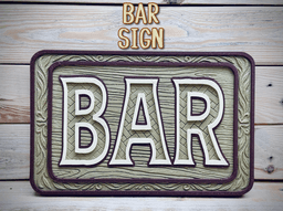 Bar Sign 3d model