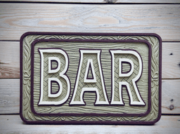Bar Sign 3d model