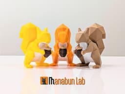 Low Poly Squirrel Magnet Puzzle (No supports, no AMS) 3d model