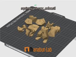 Low Poly Squirrel Magnet Puzzle (No supports, no AMS) 3d model