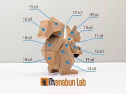 Low Poly Squirrel Magnet Puzzle (No supports, no AMS) 3d model