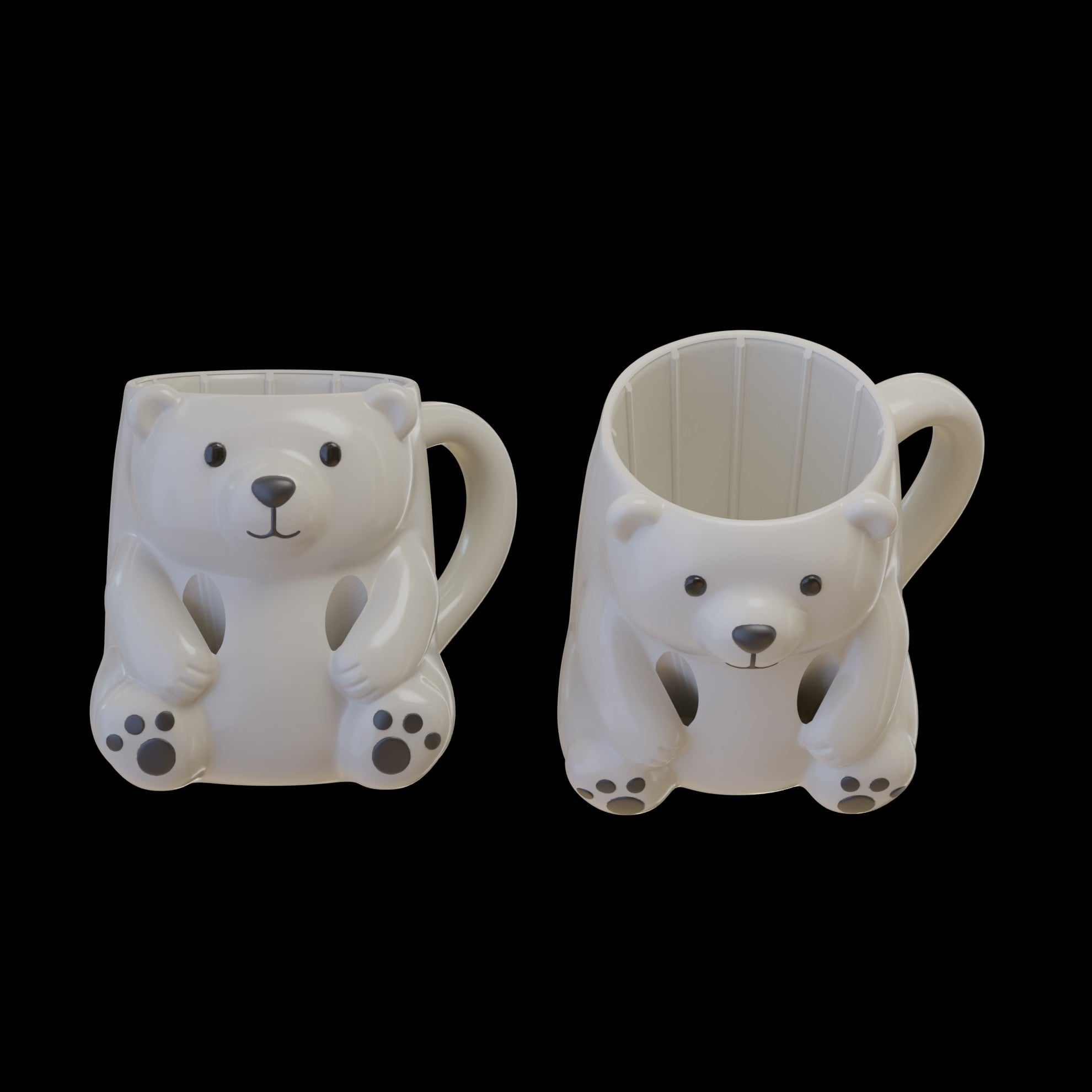 Polar Bear IceCream Mug 3d model