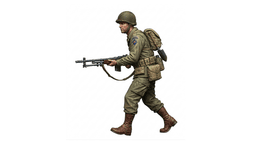 U.S. Army Rangers: Soldier with M1918A2 Browning Automatic Rifle 3d model