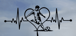 Soccer Heartbeat Wall Art.stl 3d model