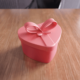 Heart Shaped Storage Box - Valentine Storage Container 3d model