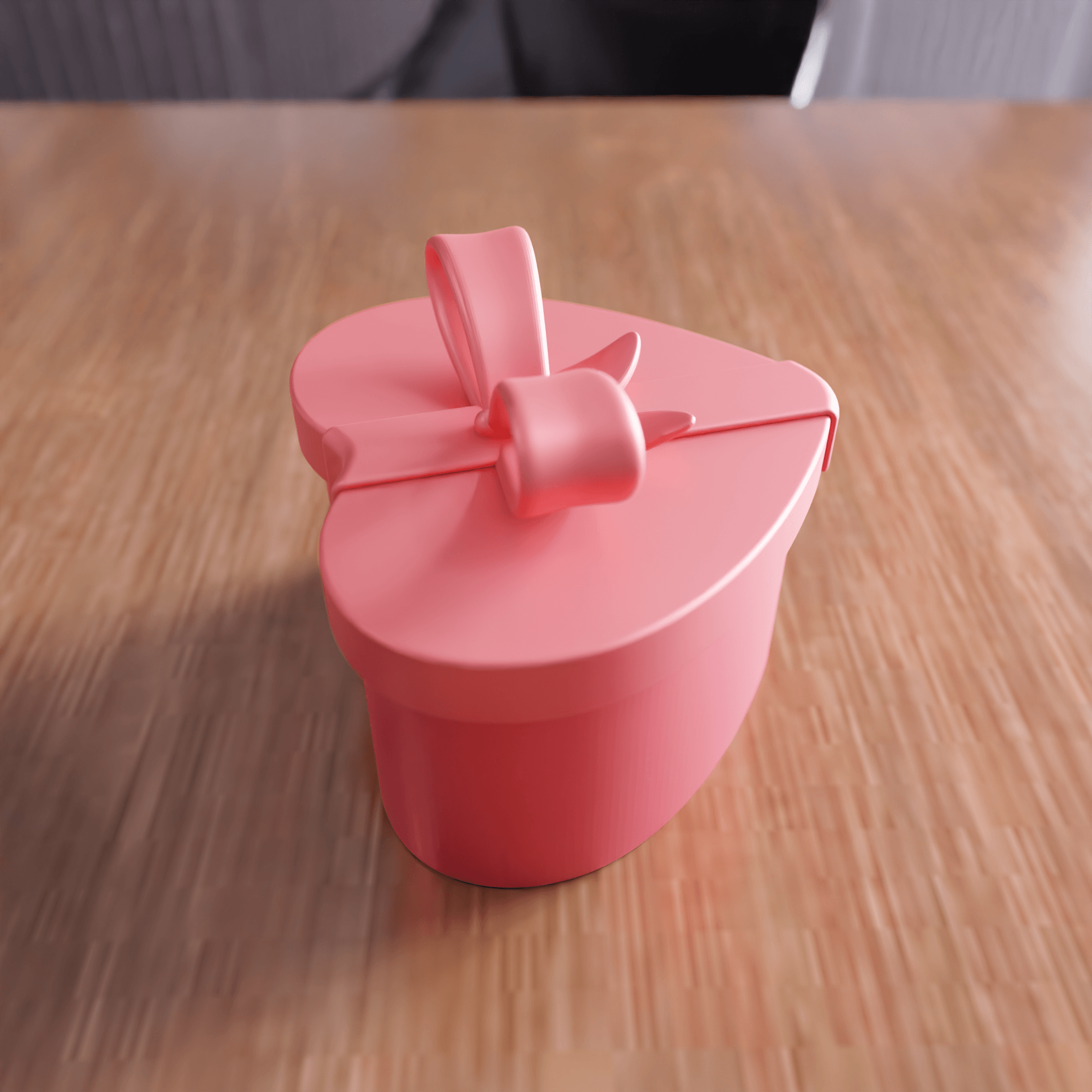 Heart Shaped Storage Box - Valentine Storage Container 3d model