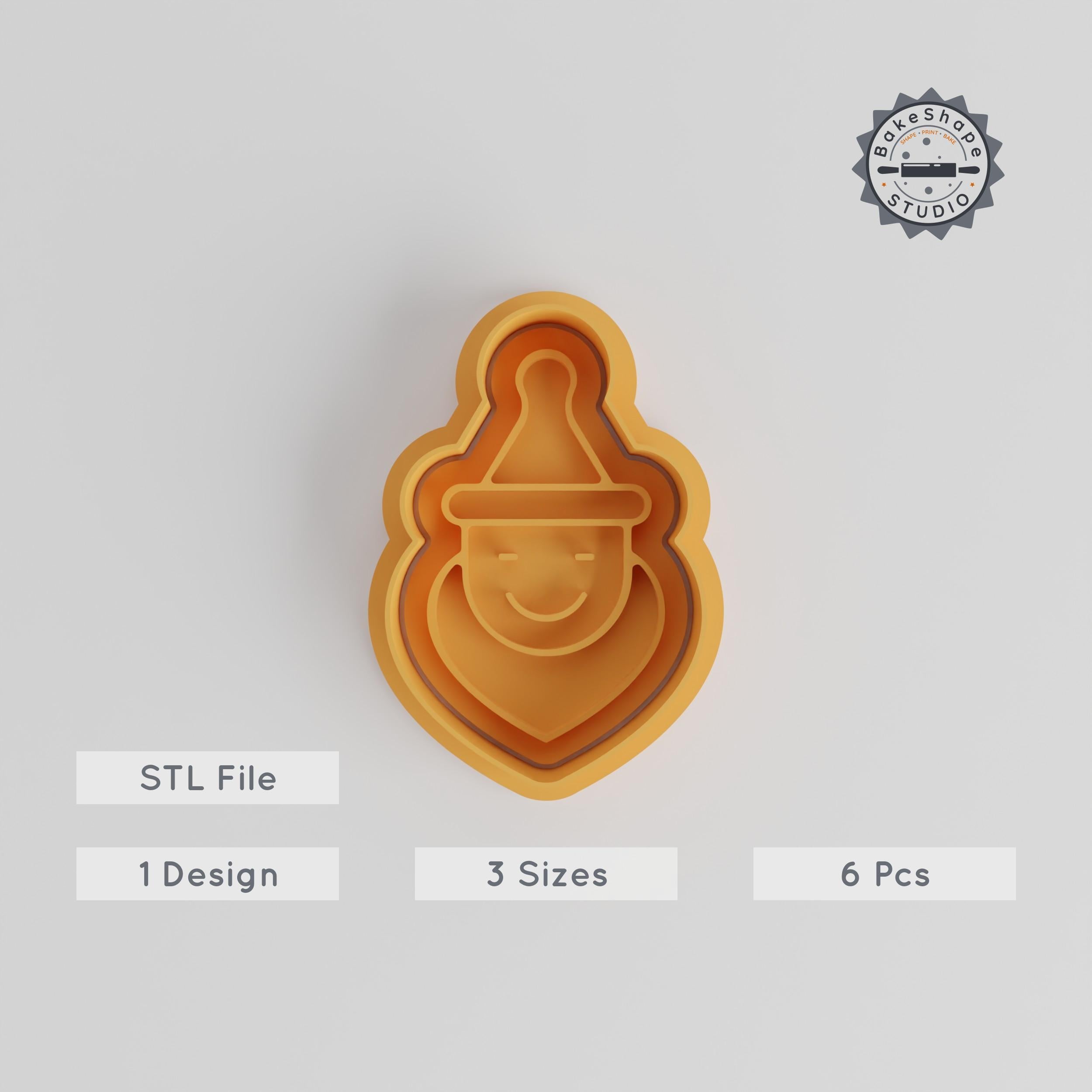 Elf Cookie Cutter & Stamp Set, 6-Piece, Holiday Elf, Perfect for Cookies & Fondant, S/M/L Sizes, Christmas Party Baking PRODUCT_4865 3d model