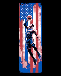 Basketball with a little patriotic zeal - Set of Bookmarks 3d model