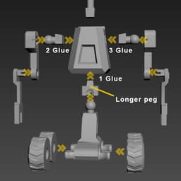 AD-1 Droid Articulated Toy 3d model