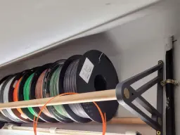 Modular filament spool rack - reversible shelf bracket 3d model