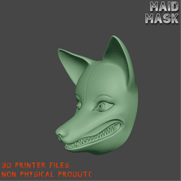 Fox Man Maid Cosplay Mask Silent Hill F 3d model