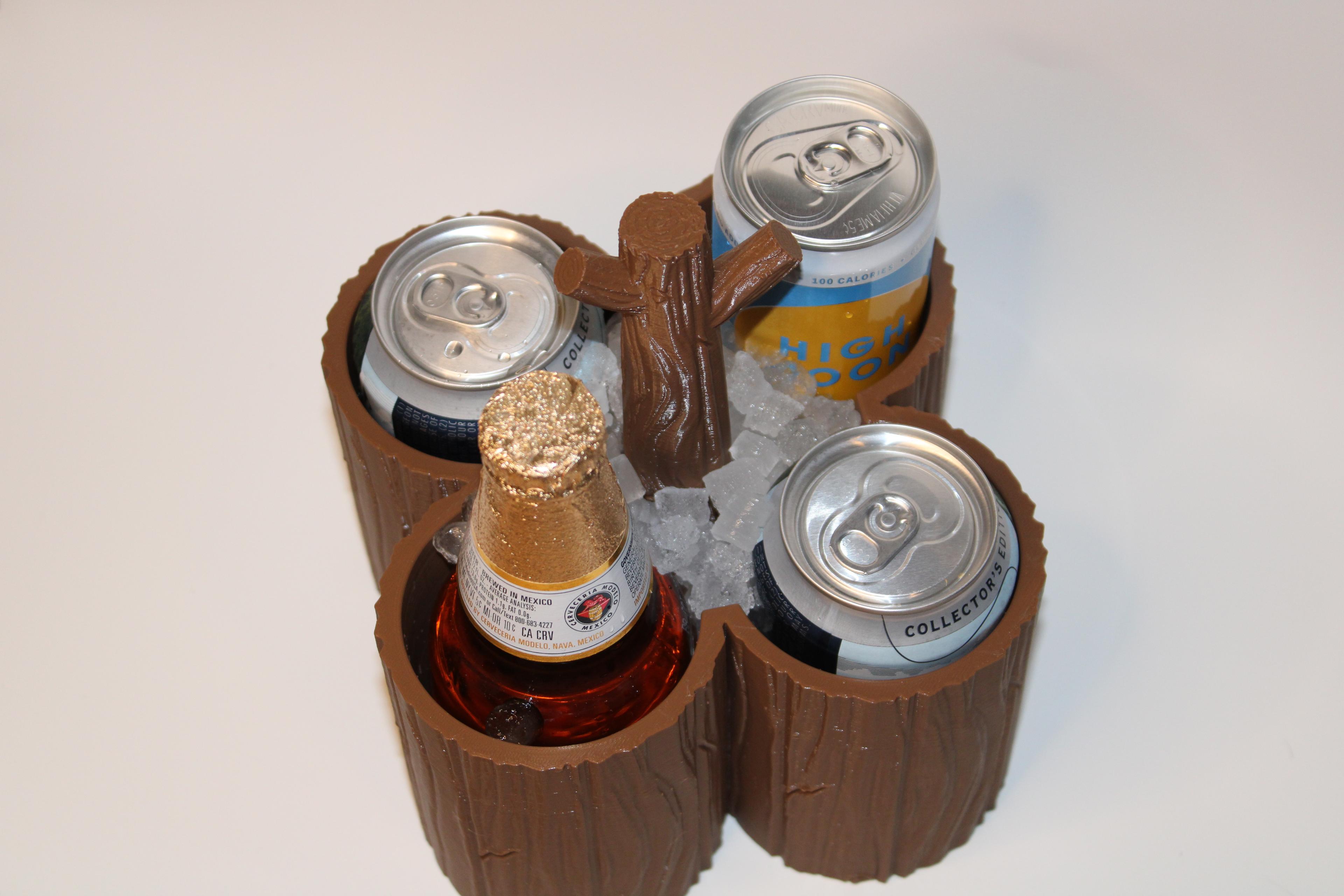 Wood Beer Holder - 4 Pack 3d model