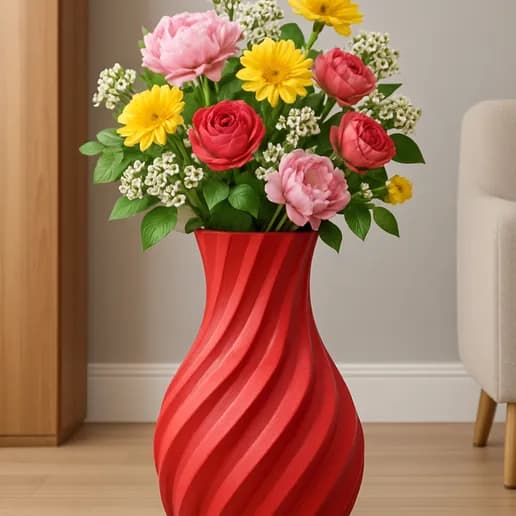 Twist Bloom Vase 3d model