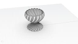 planter vase twisted free 3d model