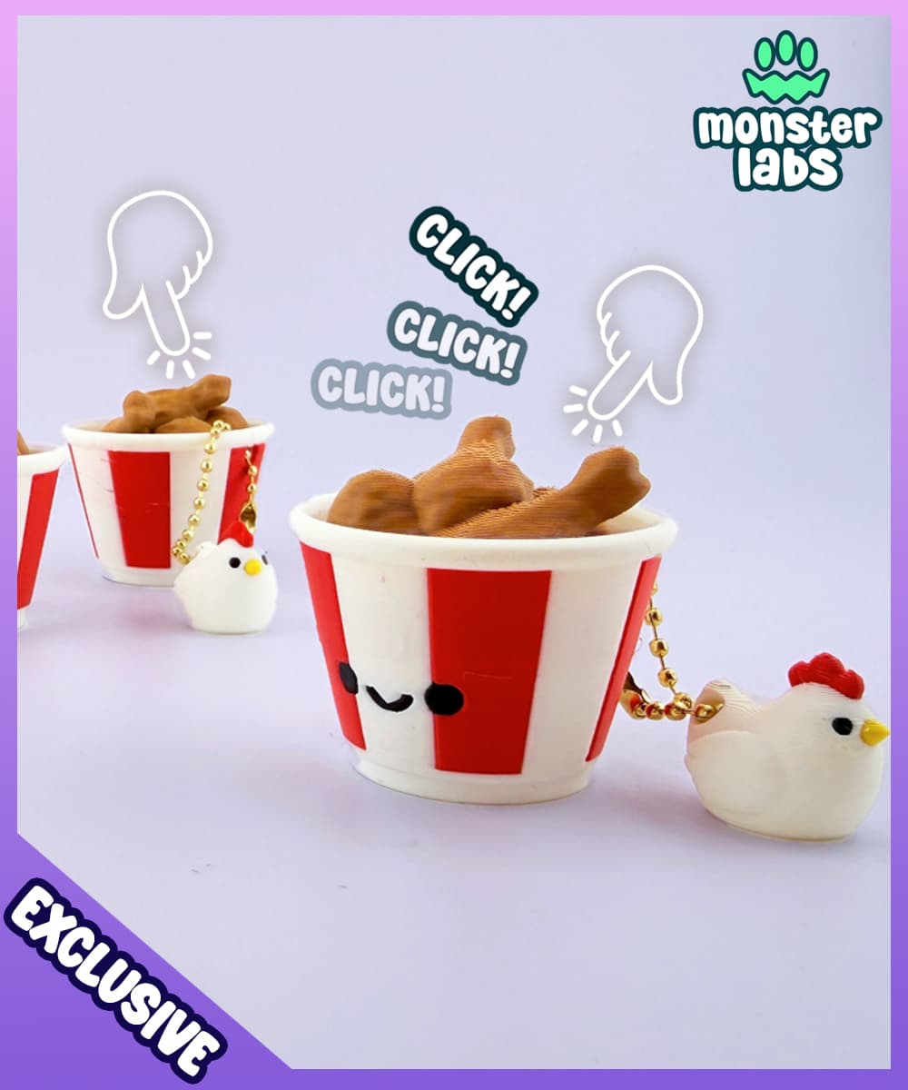 EXCLUSIVE: Fried Chicken Clicker Keychain 3d model