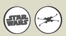 Star Wars X-Wing key chain, earring, dogtag, jewlery 3d model