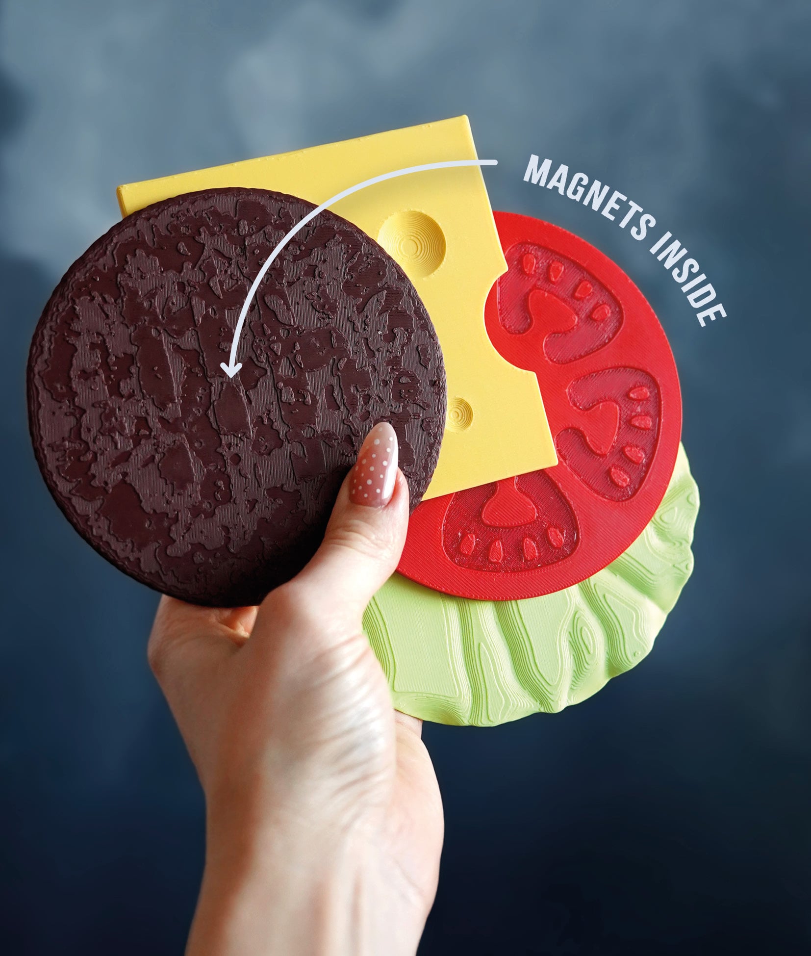 Capy-Burger Coaster Set 3d model