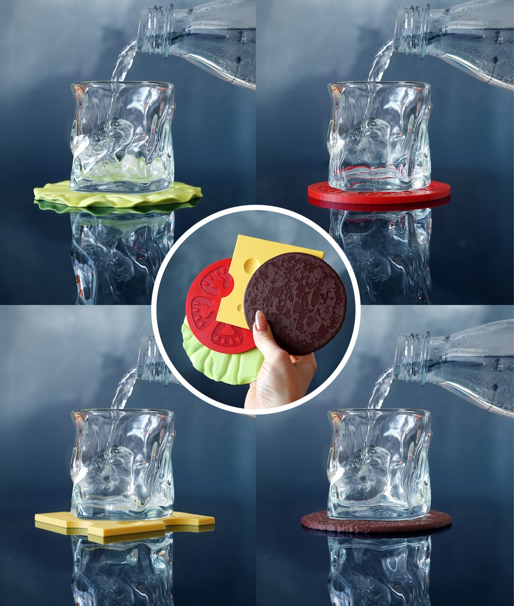 Capy-Burger Coaster Set 3d model