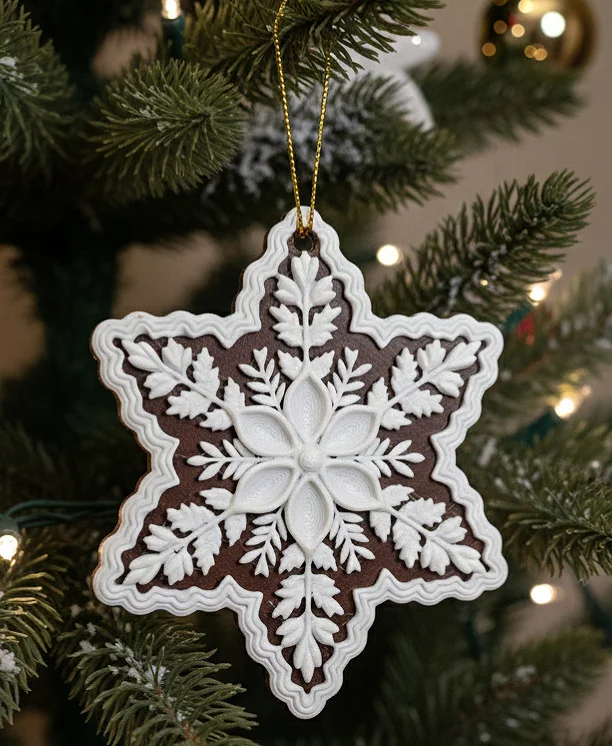 Christmas Star Cookie Ornament 3d model