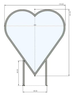 Indoor Heart Plant Trellis - Small/Medium/Large 3d model