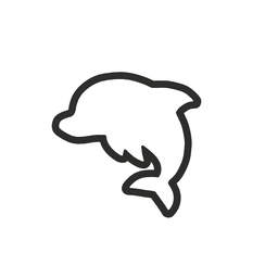 Dolphin Cookie Cutter STL File - 4 inches 3d model