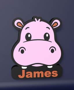 Cute Hippo - LED Strip compatible 3d model