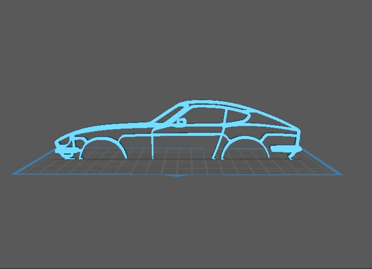 Datsun - 240Z Wall Art 3d model