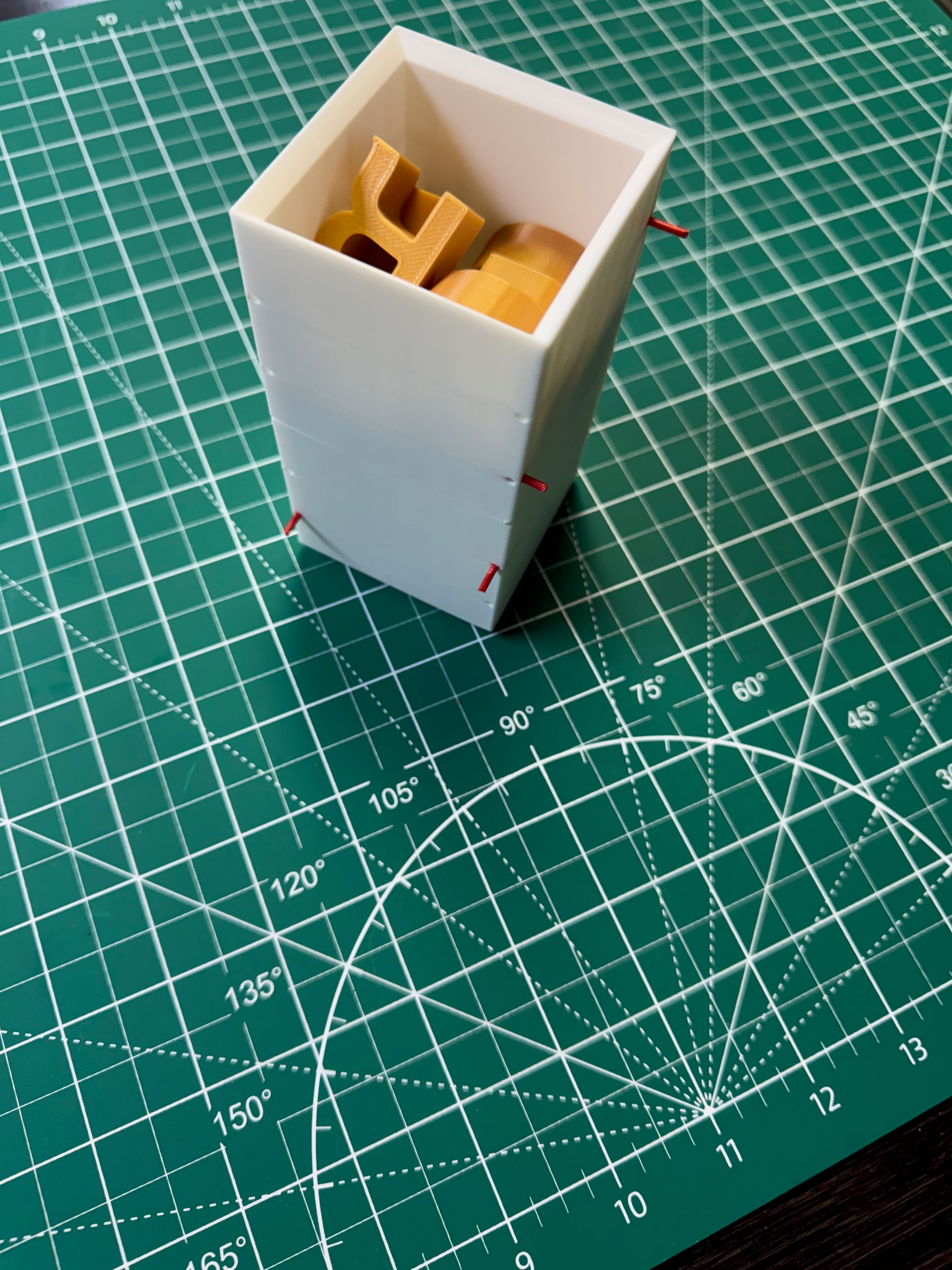 Filament connectable stackable storage bins 3d model