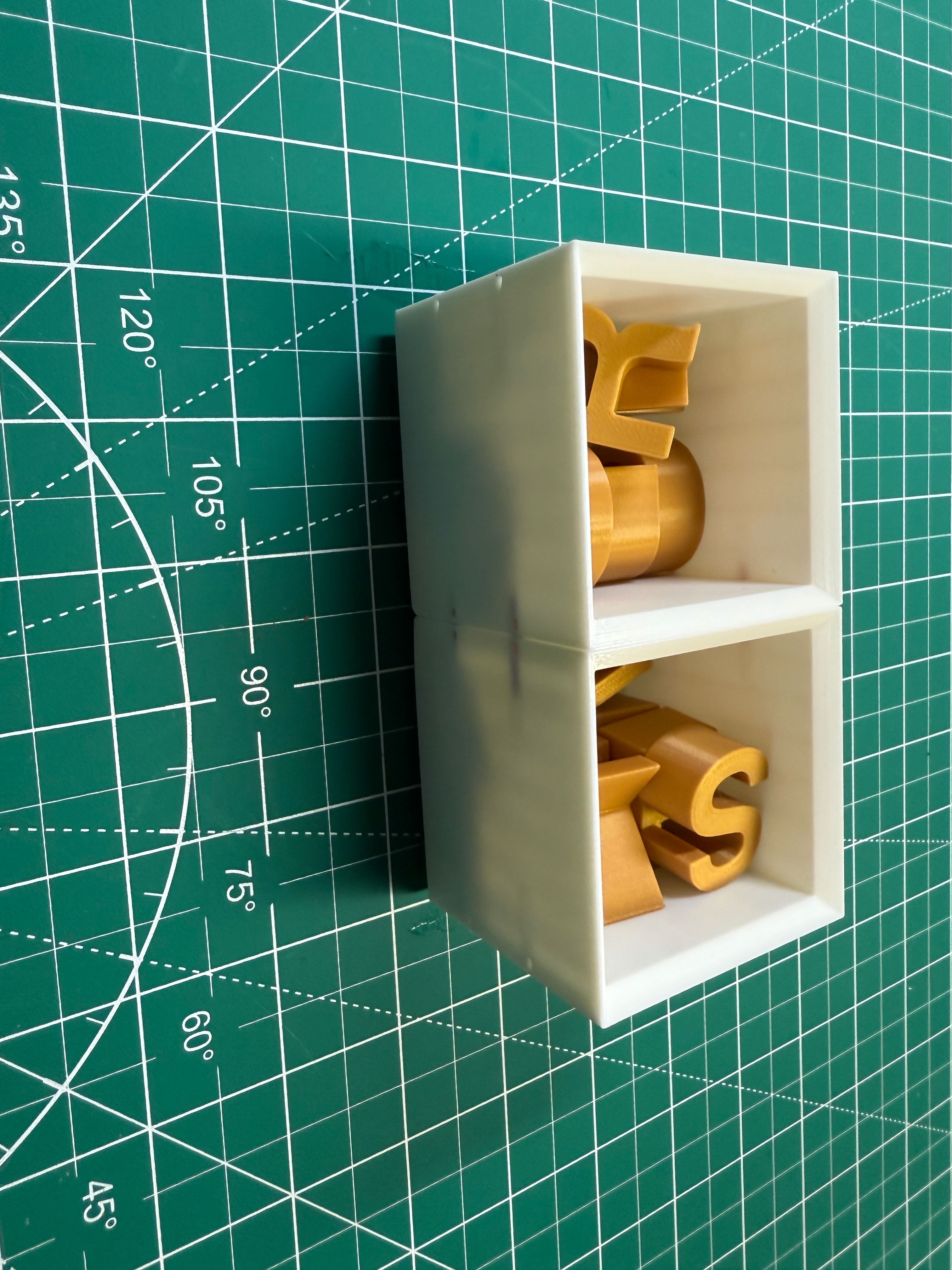 Filament connectable stackable storage bins 3d model