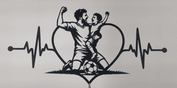 Soccer Dad Heartbeat Wall Art.stl 3d model