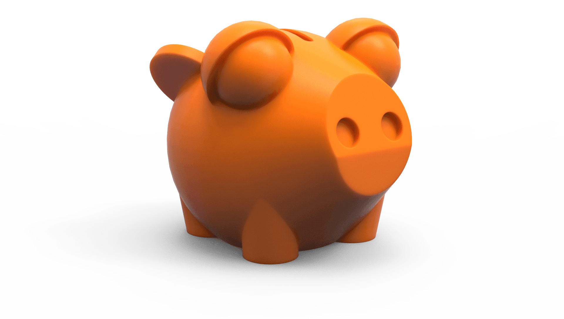 CADhobby Flying Piggy Bank 3d model