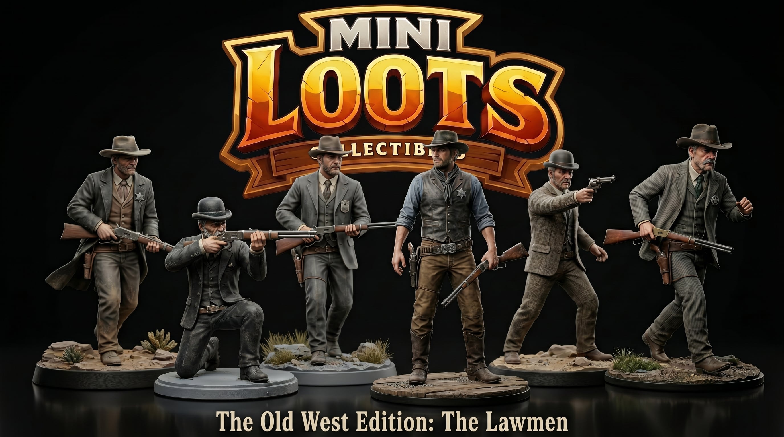 MINI LOOTS COLLECTIBLES: THE OLD WEST EDITION – THE LAWMEN PACK 3d model
