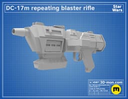 DC-17m Repeating Blaster Rifle 3d model