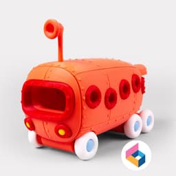 Foldable Bikini Bottom Bus 3d model