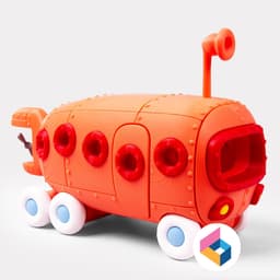 Foldable Bikini Bottom Bus 3d model