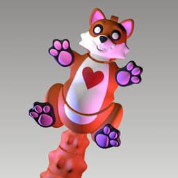 “Rusty” the Fox – Wiggle Budz – (Hug Me Series) 3d model
